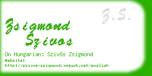 zsigmond szivos business card