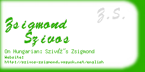 zsigmond szivos business card